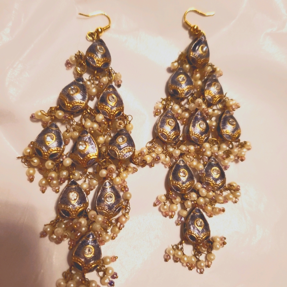 Peacock Statement Earrings